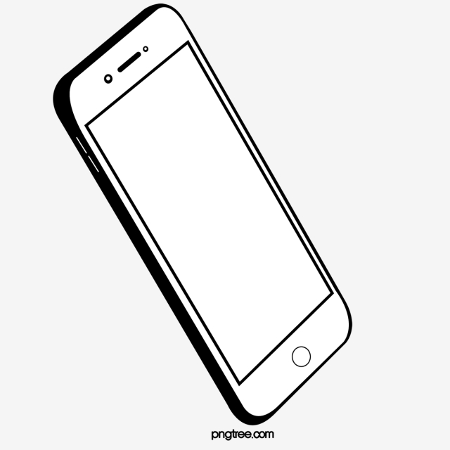 640x640 Vector Phone Line Drawing Icon, Phone Vector, Line Vector, Icon