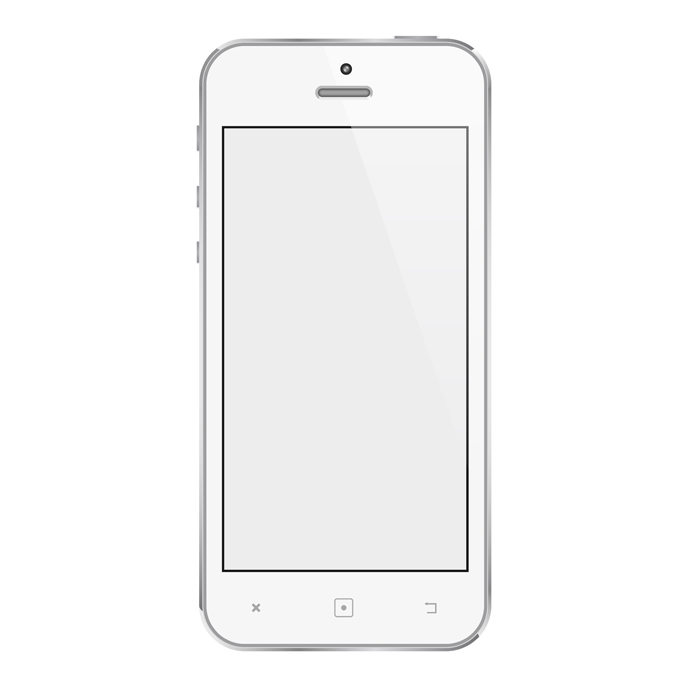 690x690 White Mobile Phone Free Vector Free Vectors Ui Download