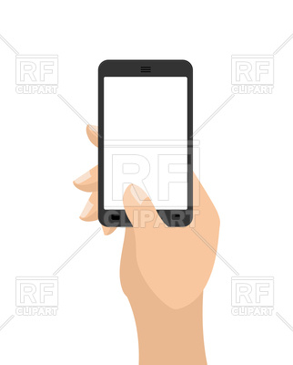 322x400 Hand And Mobile Phone Vector Image Of Technology Maryvalery