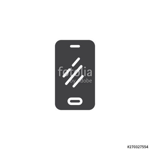 500x500 Mobile Phone Vector Icon Cellphone Filled Flat Sign For Mobile