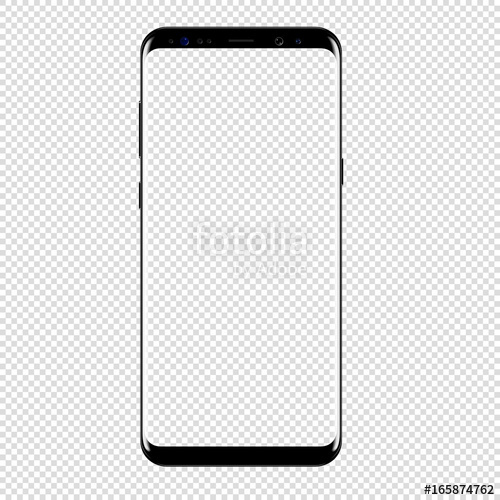 500x500 Smart Phone Vector Drawing Isolated Transparent Background Stock