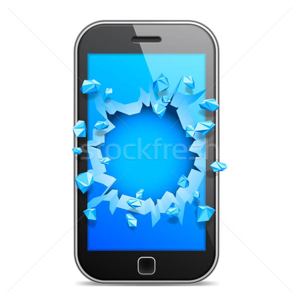 600x600 Broken Mobile Phone Vector Illustration Timur Syrtsov