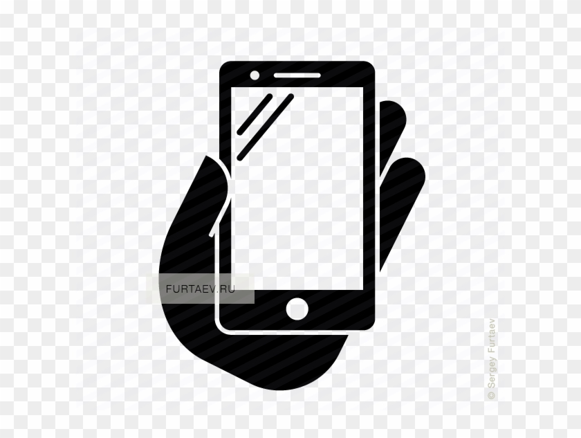 840x633 Vector Icon Of Mobile Phone In Hand