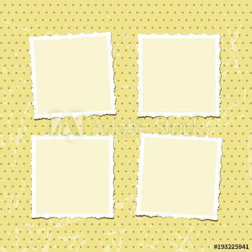 500x500 Vintage Photo Frames Placed In Yellow Retro Photo Album Vector