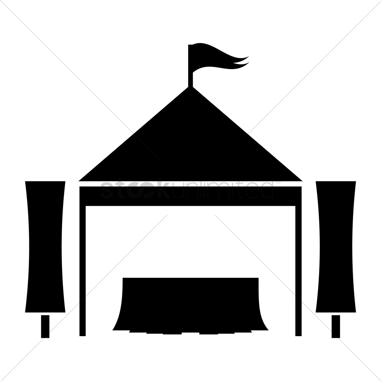 1300x1300 Oktoberfest Carnival Booth Vector Image