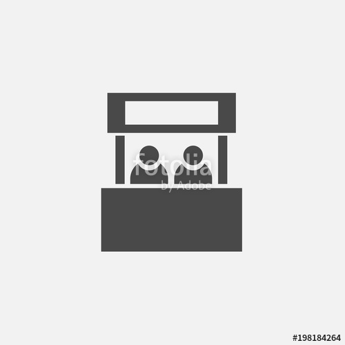 500x500 Booth Vector Icon With People Stock Image And Royalty Free