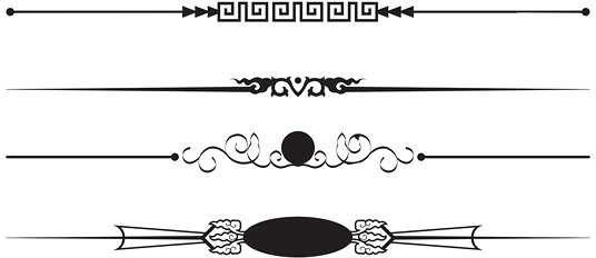 536x232 Wedding Swirls Border Vector Art Free Vector Download