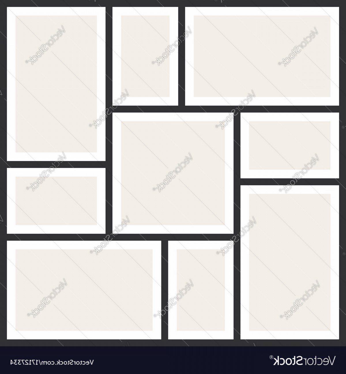 1200x1296 Photo Collage Frames Vintage Photo Album Vector Soidergi