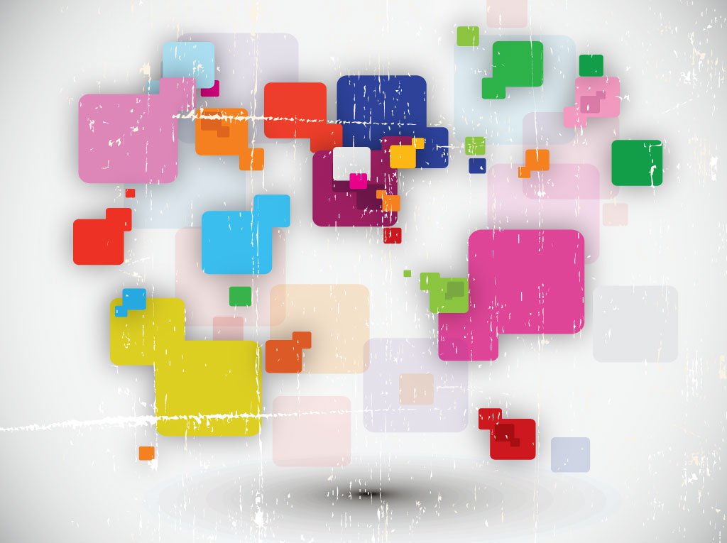 1024x765 Abstract Squares Vector Collage Vector Art Graphics
