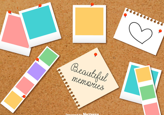 632x443 Cardboard Photo Collage Vector Background Free Vector Download