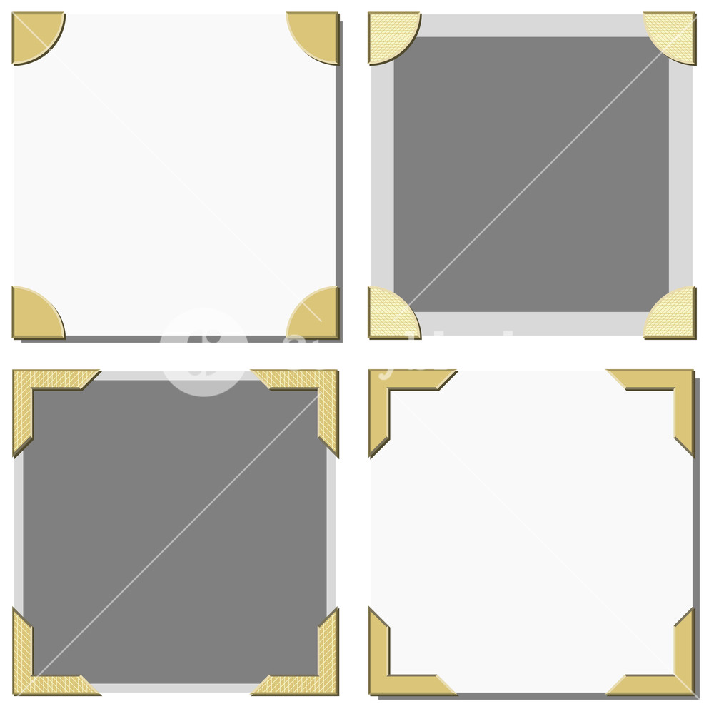1000x1000 Old Photo Frame Corners Vector In Various Styles Royalty Free