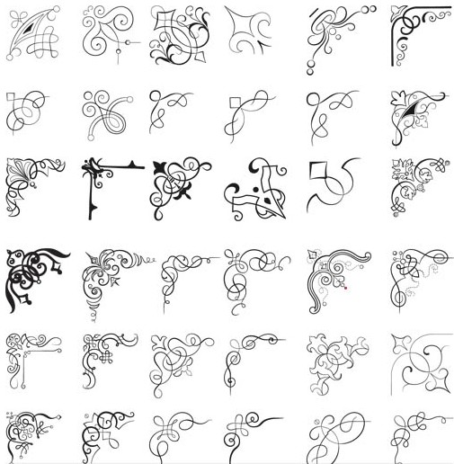 505x516 Ornamental Corners Vector Free Download