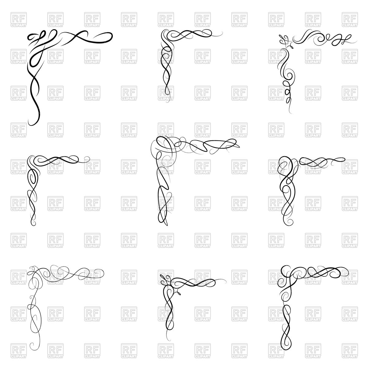 1200x1200 Ornamental Floral And Geometric Corners Vector Image Of Design