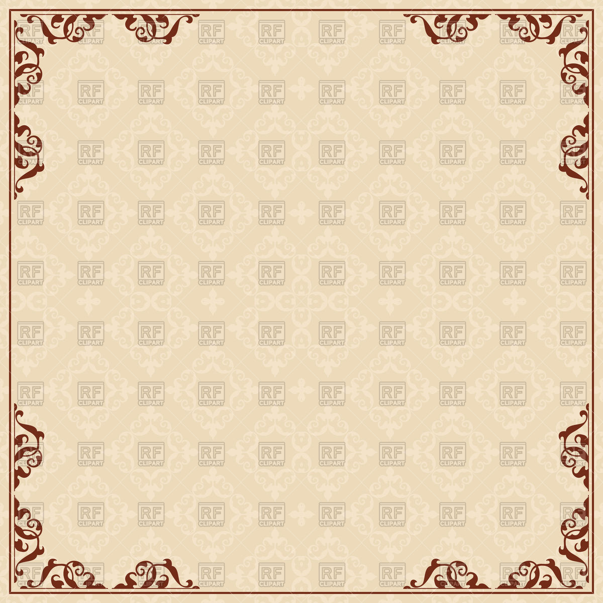 1200x1200 Background With Ornament In Corners Vector Image Of Backgrounds