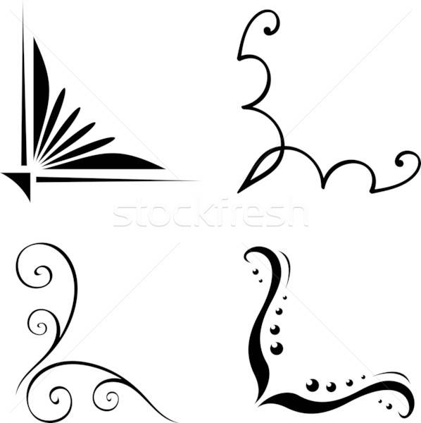 598x600 Set Of Vector Corners Vector Illustration Mr Vector
