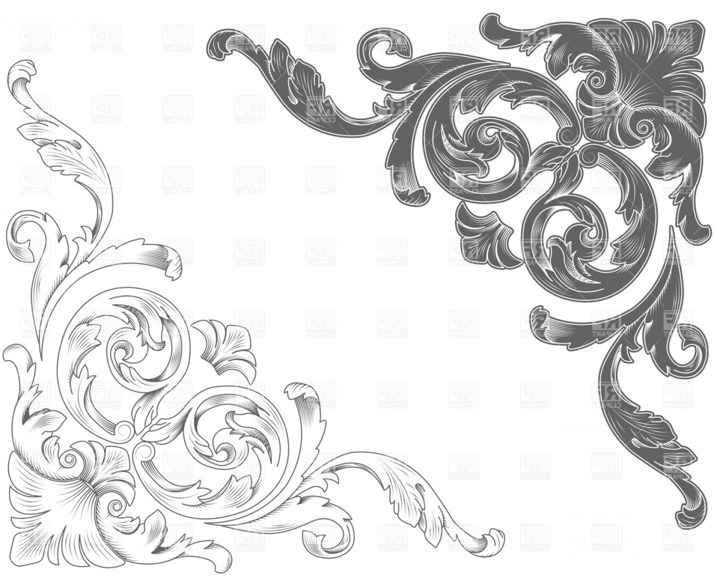 1440x1178 Classic Ornamental Corners Vector Clipart Soidergi