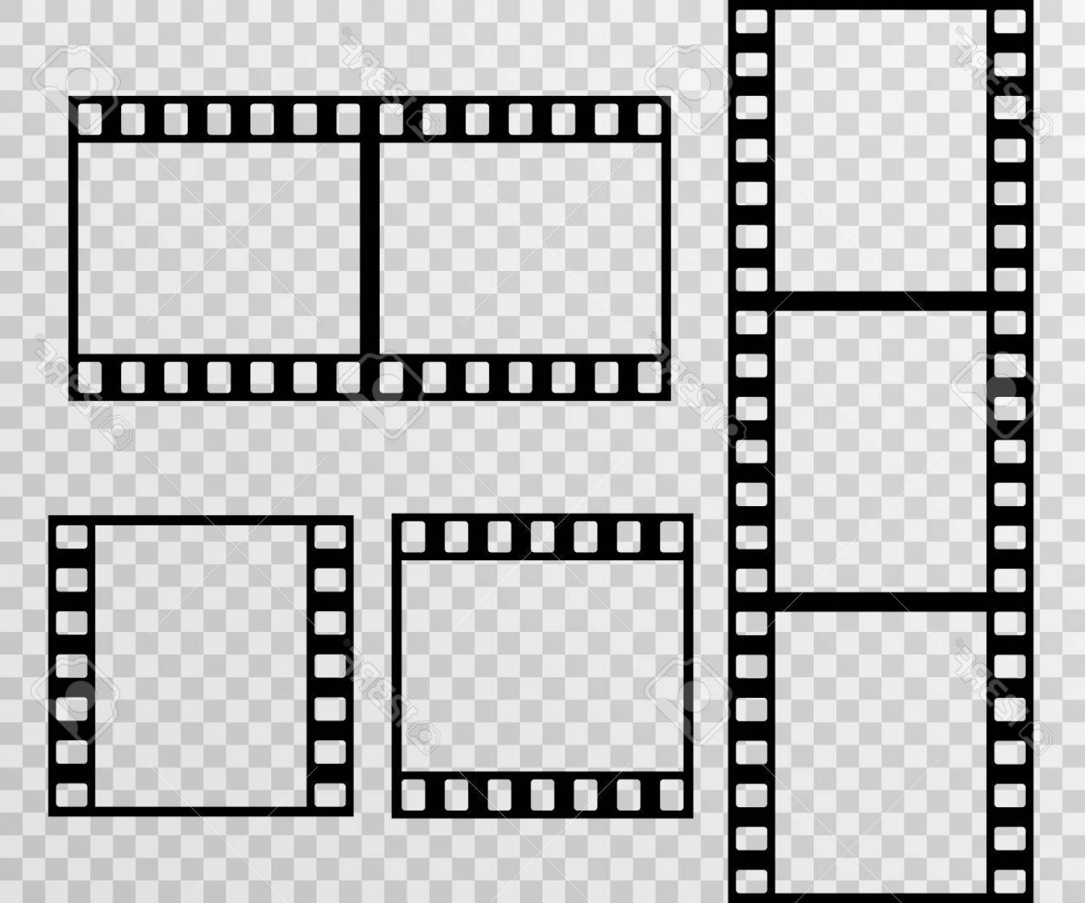 1560x1299 Photostock Vector Film Strip Photo Frame Vector Template Isolated