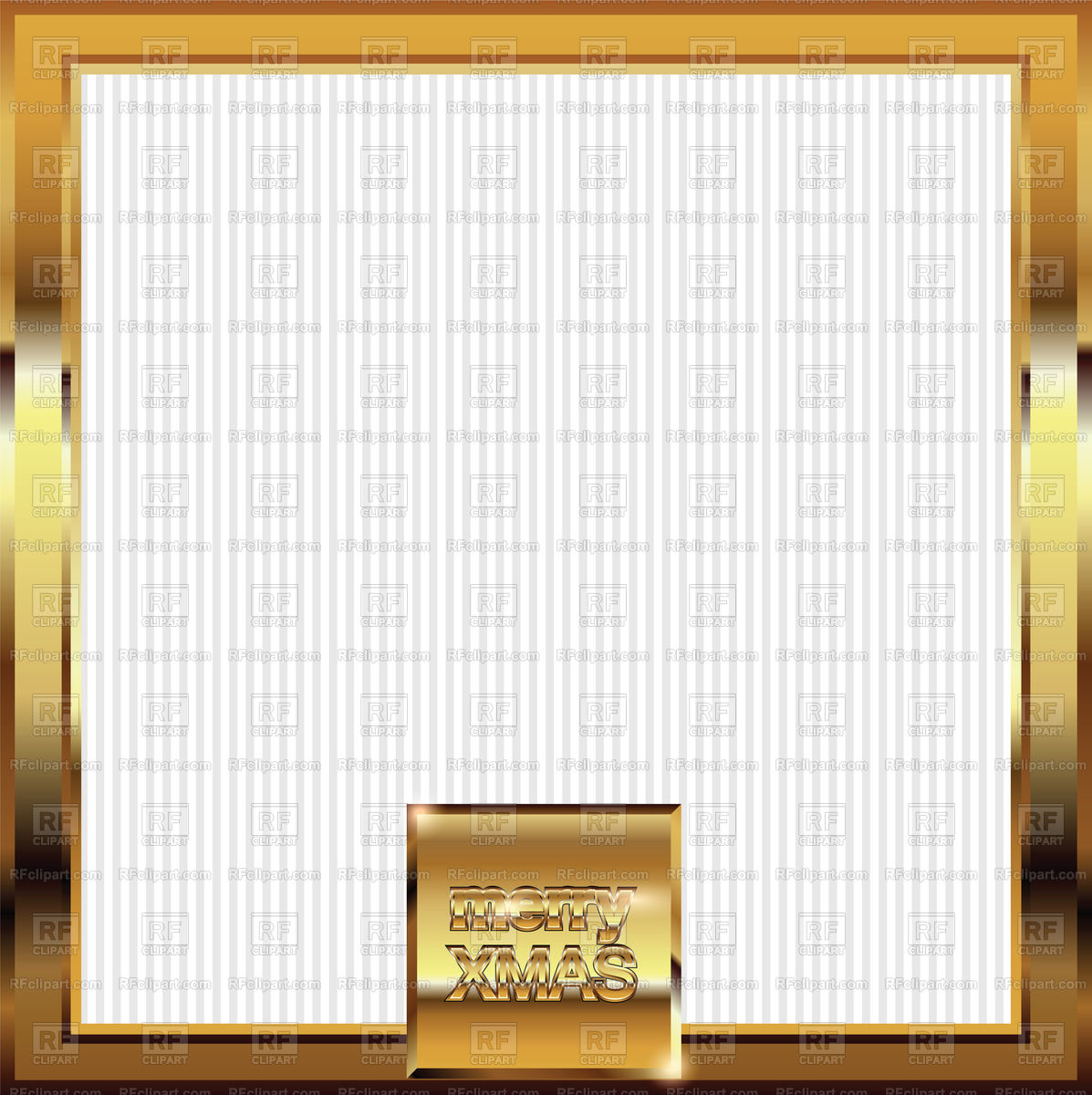 1197x1200 Christmas Golden Frame Vector Image Of Borders And Frames