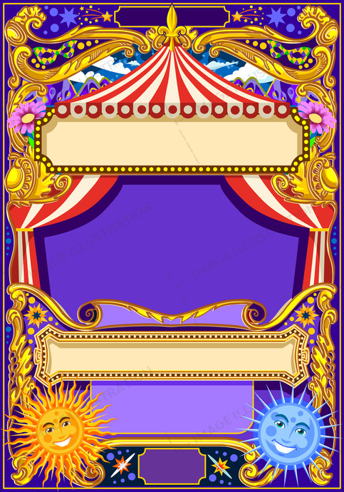 483x690 Circus Frame Vector Background