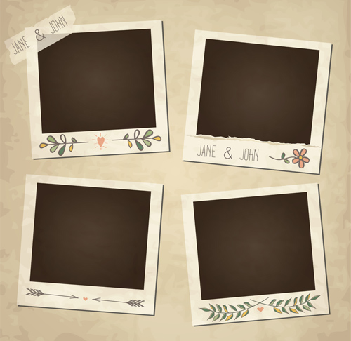 500x486 Cute Photo Frame Vector Set Free Download