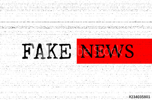 500x330 Fake News Concept Red, Black And White Vector Illustration