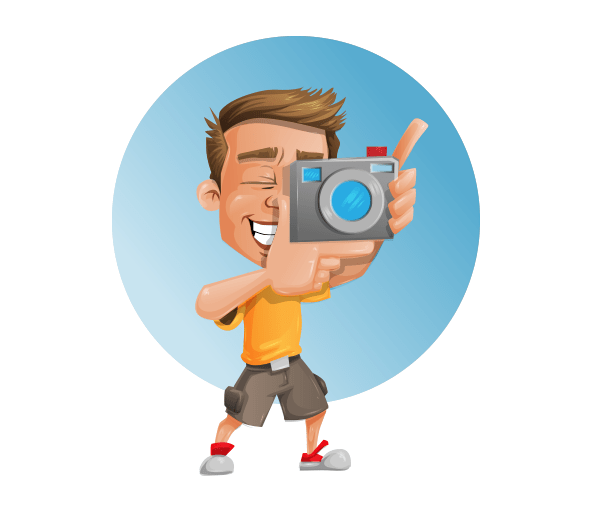 594x513 Photographer Vector Character