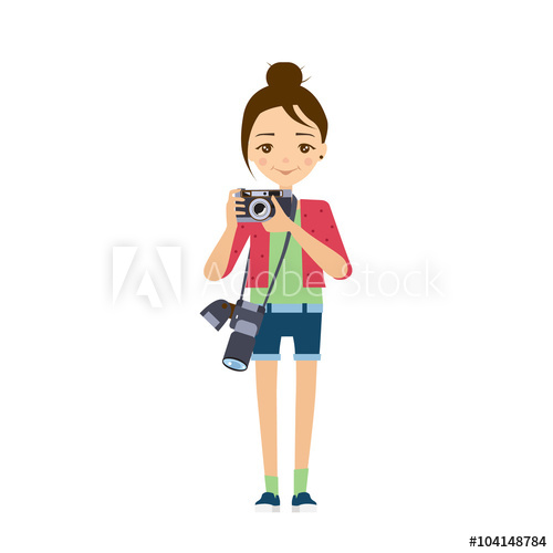 500x500 Photographer Vector Illustration