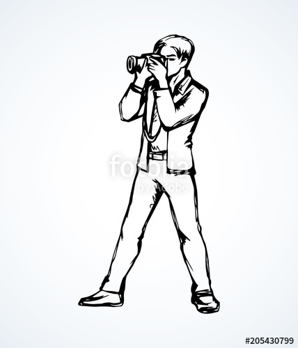 428x500 Photographer Vector Drawing Stock Image And Royalty Free Vector