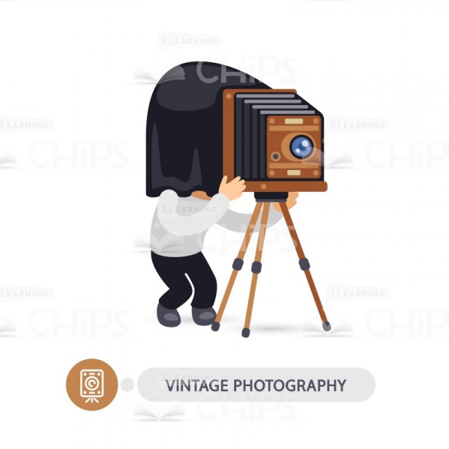 650x650 Vintage Photographer Vector Character