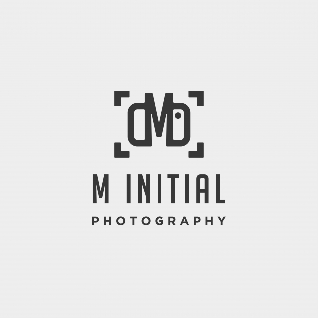 640x640 M Initial Photography Logo Template Vector Design Template