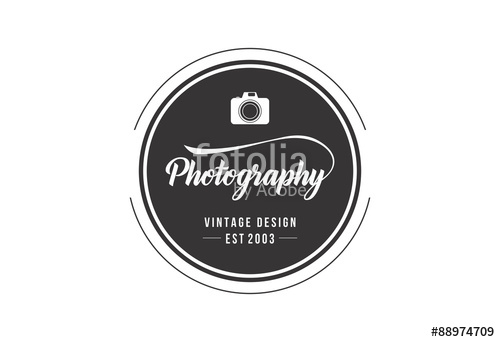 500x342 Photography Logo Vector Illustration Typographic Stock Image