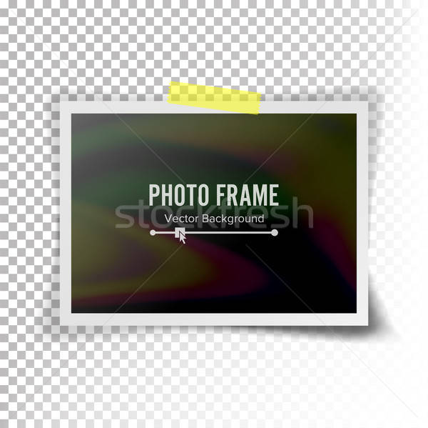 600x599 Instant Photo Frame Vector Photorealistic Vector Illustration