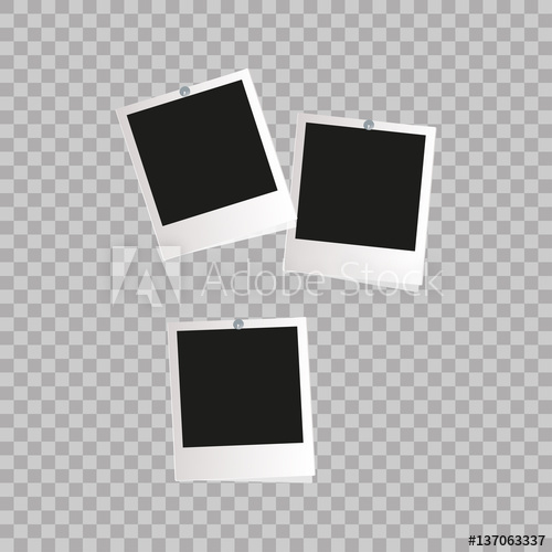 500x500 Photo Frame White Plastic Border On A Transparent Background