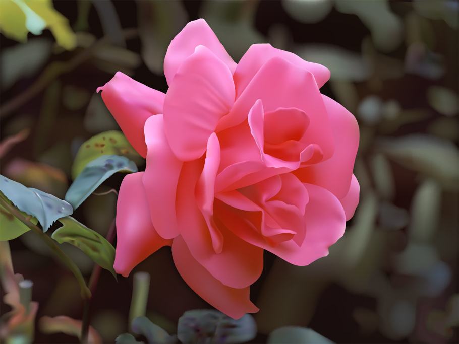 910x683 Photorealistic Vector Rose