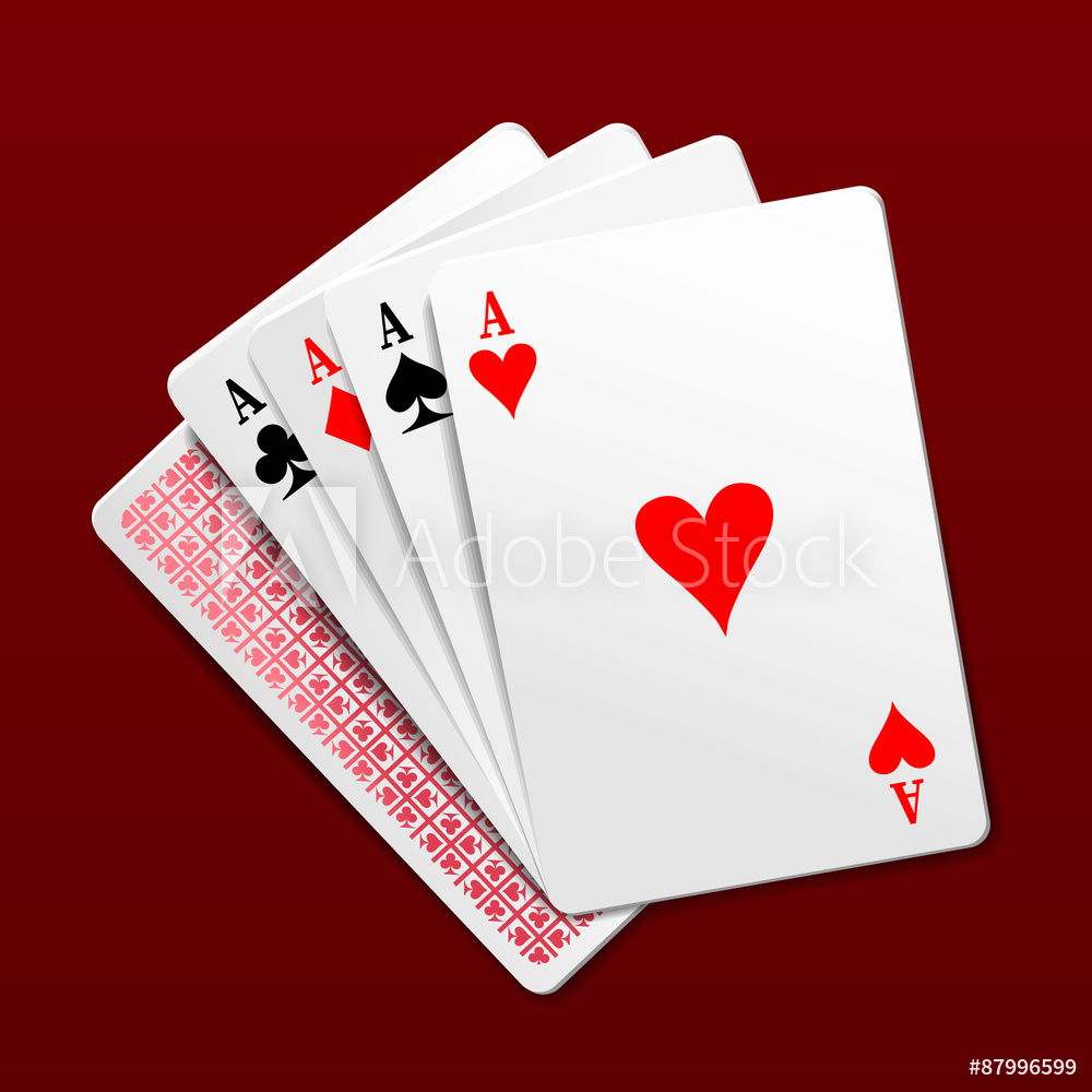 Photo Art Print Four Aces Playing Cards Photorealistic Vector 1000x1000 Photo Art Print Four Aces Playing Cards Photorealistic Vector