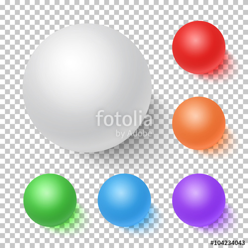 Photorealistic Vector Ball Set Template Bright Colors Vector 500x500 Photorealistic Vector Ball Set Template Bright Colors Vector