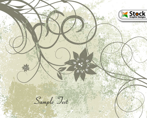 Free Vector Grunge Floral Background Vector Photoshop Brushes 600x482 Free Vector Grunge Floral Background Vector Photoshop Brushes