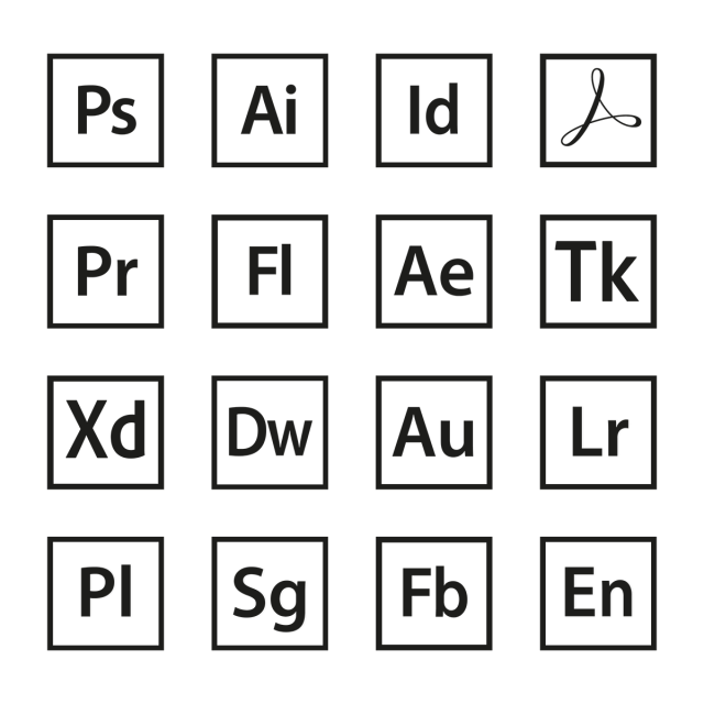 640x640 Adobe Icon Logo, Photoshop, Illustrator, Indesign Png And Vector