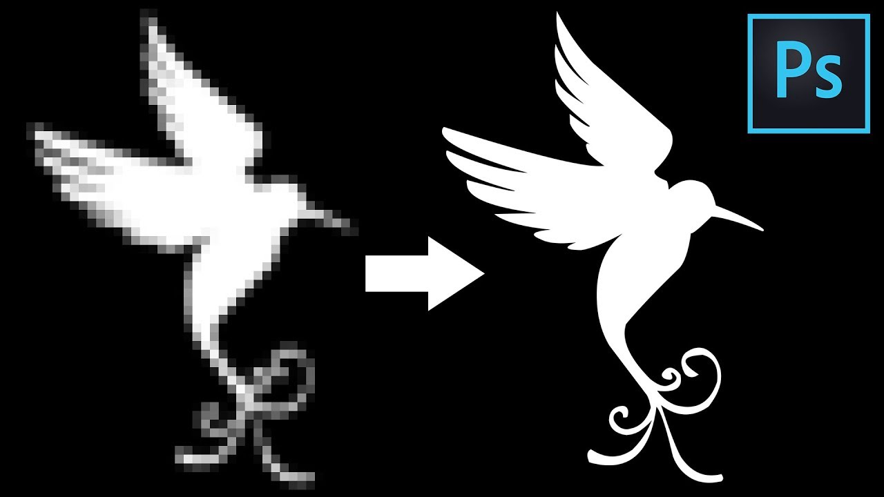 1280x720 Photoshop Tutorial How To Convert Raster Image To Vector Image