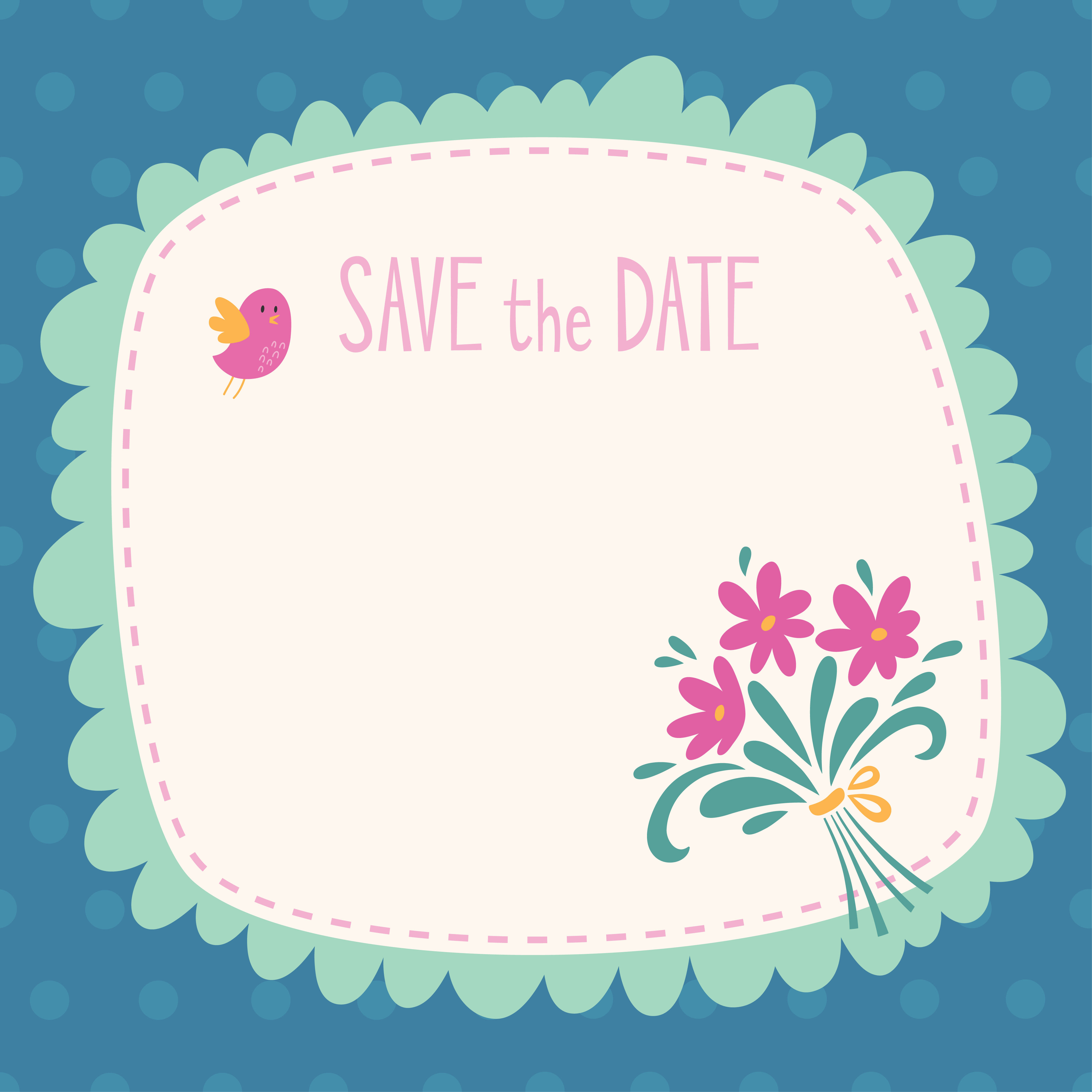 Save The Date Vector Card 4167x4167 Save The Date Vector Card