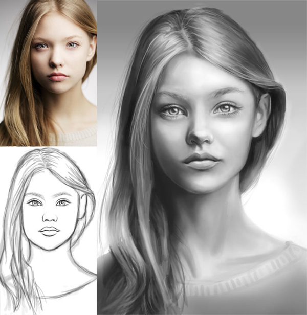 600x616 How To Digitally Paint Faces With Incredible Likeness