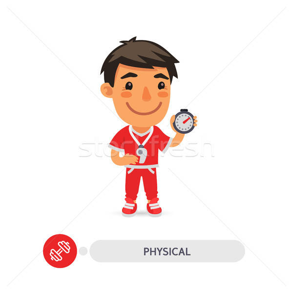 600x600 Physical Education Teacher Vector Illustration Viachaslau