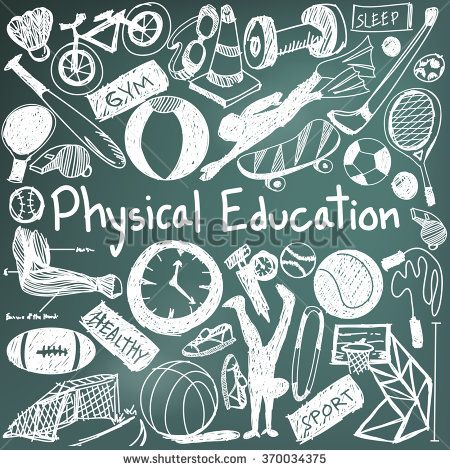450x470 Physical Education Exercise And Gym Education Chalk Handwriting