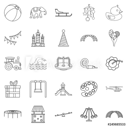 500x500 Physical Education Icons Set Outline Set Of Physical Education