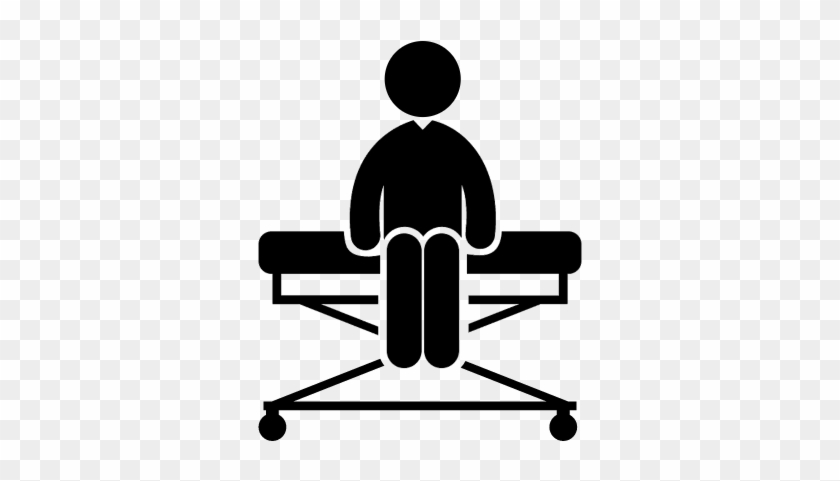 840x481 Person Sitting On A Medical Stretcher Vector