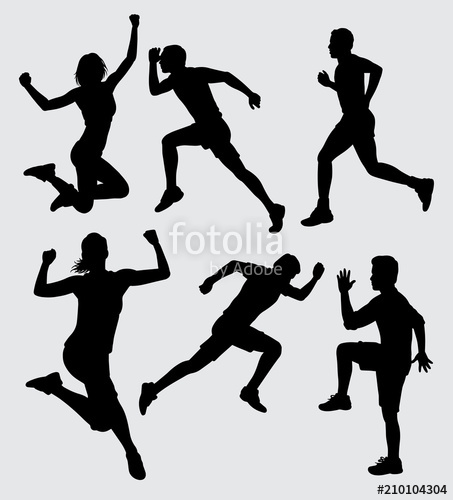 453x500 Physical Training Silhouette Stock Image And Royalty Free Vector