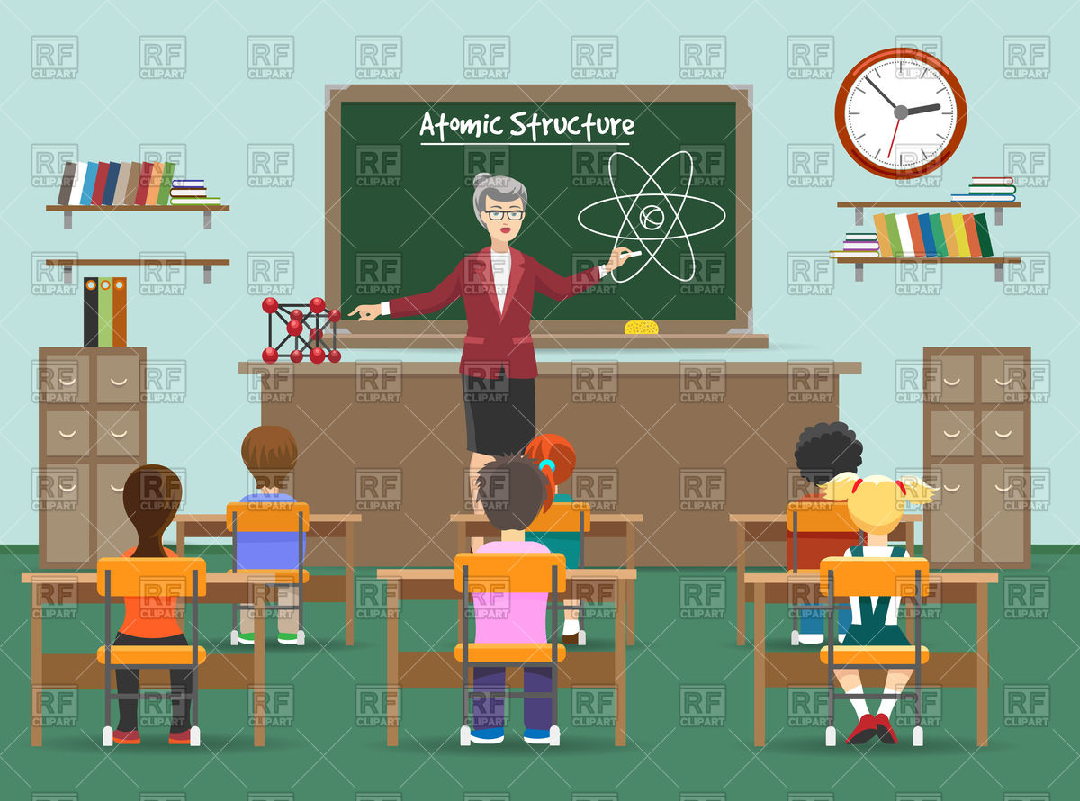 Physics Lesson Female Teacher In Classroom Vector Image 1200x890 Physics Lesson Female Teacher In Classroom Vector Image