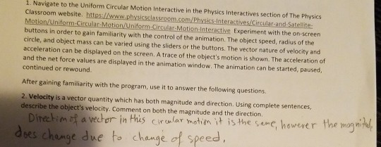 Solved Navigate To The Uniform Circular Motion Interac 540x209 Solved Navigate To The Uniform Circular Motion Interac