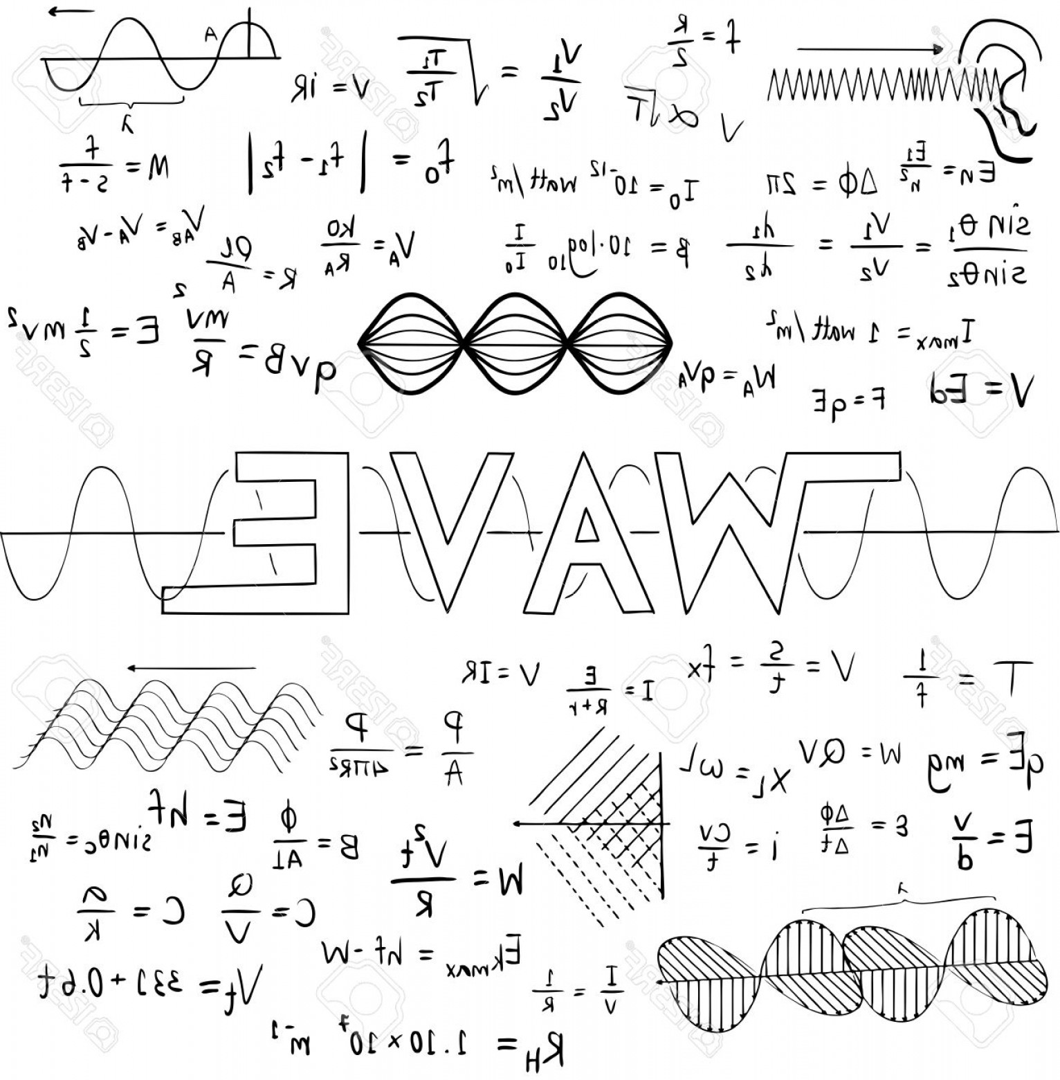 1532x1560 Photostock Vector Wave Physics Science Theory Law And Mathematical