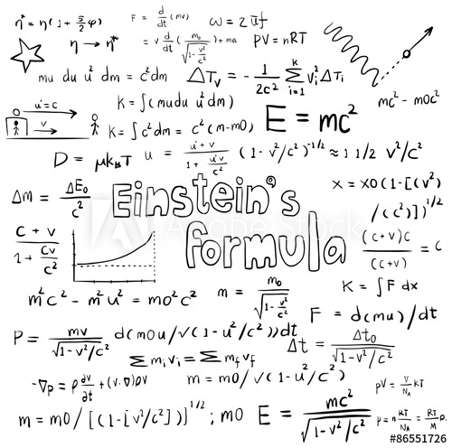 500x496 Albert Einstein Theory And Physics Mathematical Formula Equation
